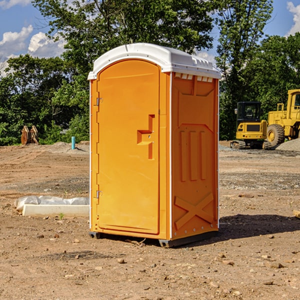 how often are the portable restrooms cleaned and serviced during a rental period in Foraker